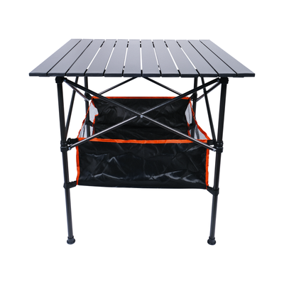 ROLL UP CAMPING TABLE WITH BASKET